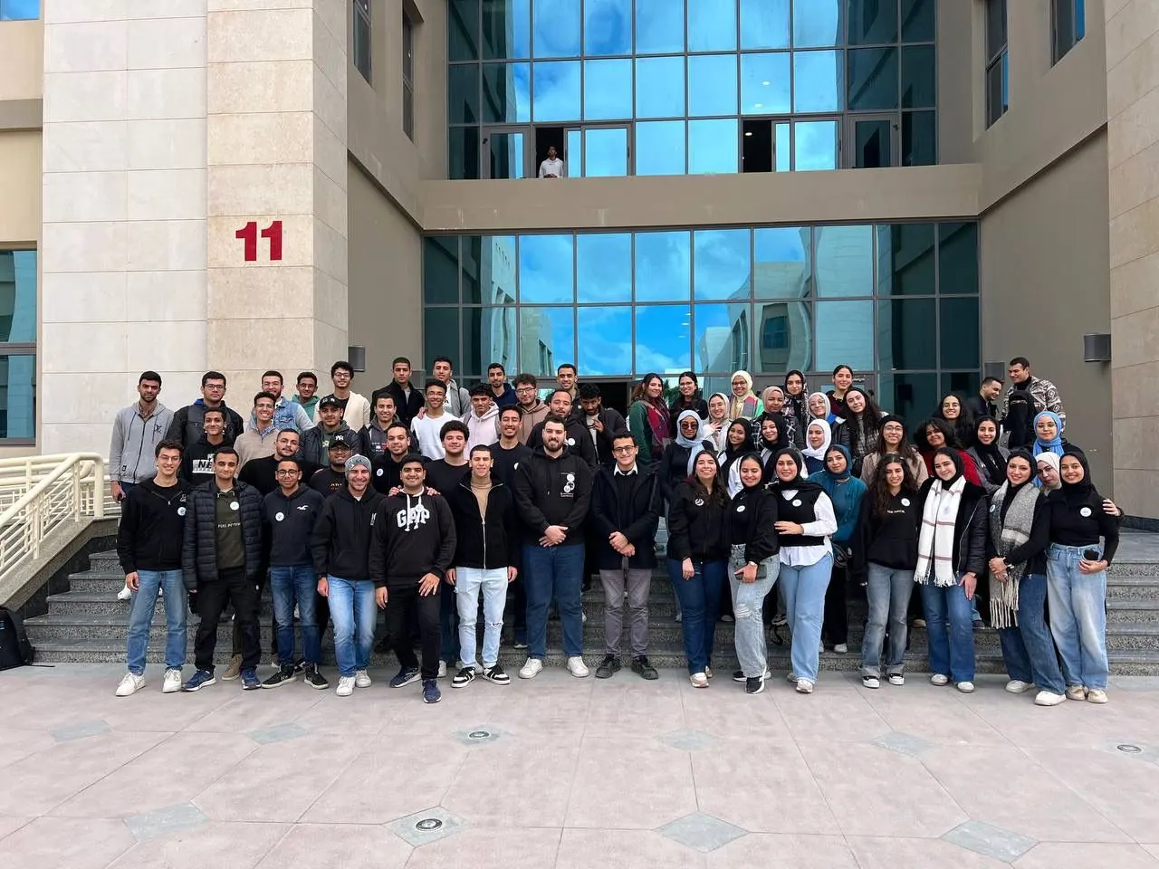 IEEE AIU members outside the university after the first general meeting